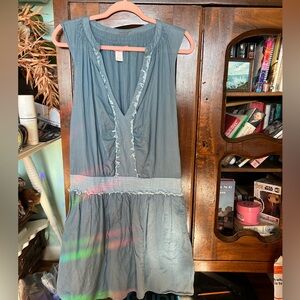 Lux Drop Waist Dress M blue/gray boho